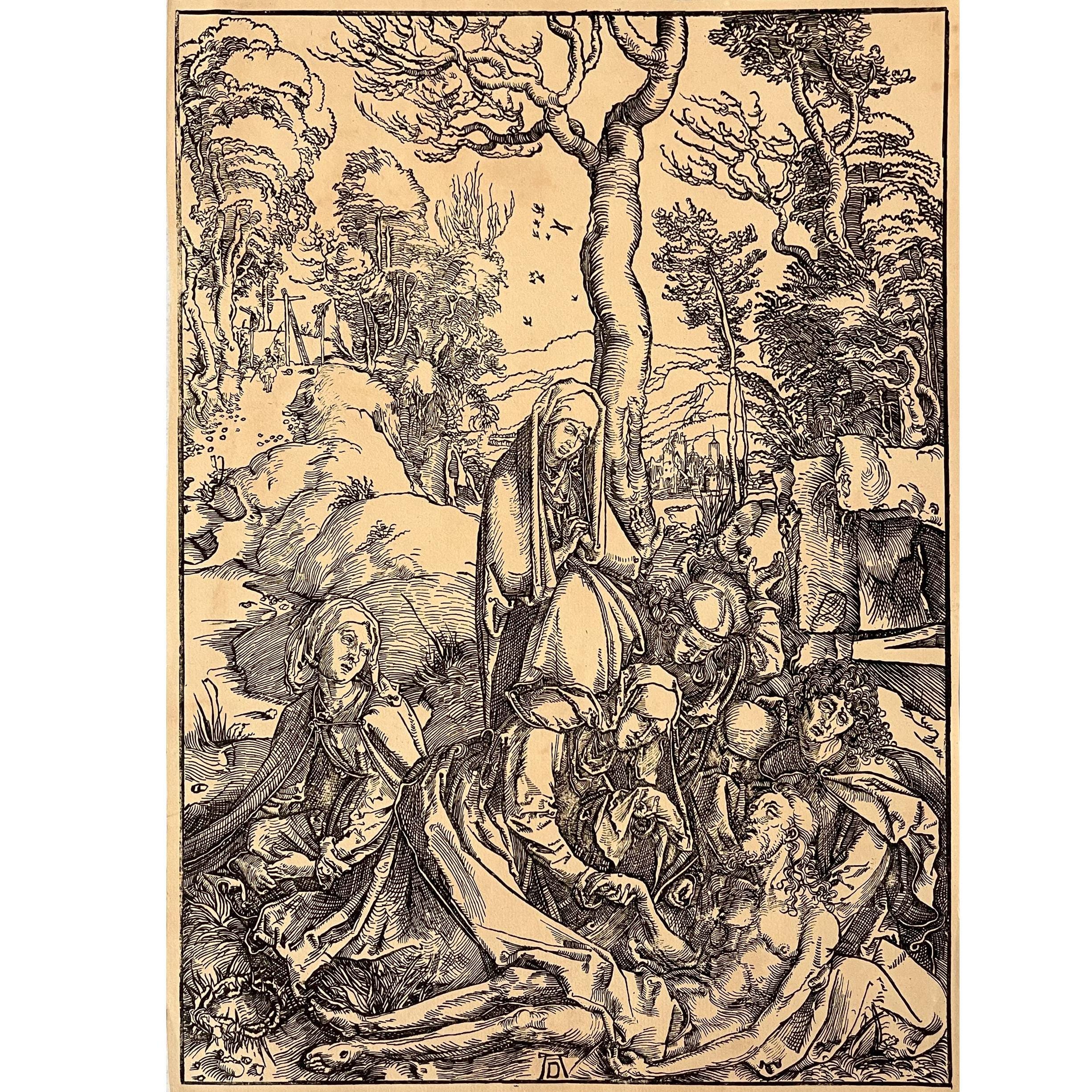 Albrecht Dürer woodcut - The Lamentation over the Dead Christ - Christian art - Home Decor - Wall Decor