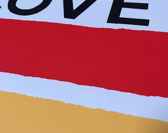 YSL Vintage 1984 LOVE Poster - Original Lithograph Print - Yves