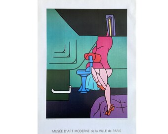Affiche de l'exposition ADAMI 1984 - Impression originale - Art moderne vintage - Paris Museum Art moderne