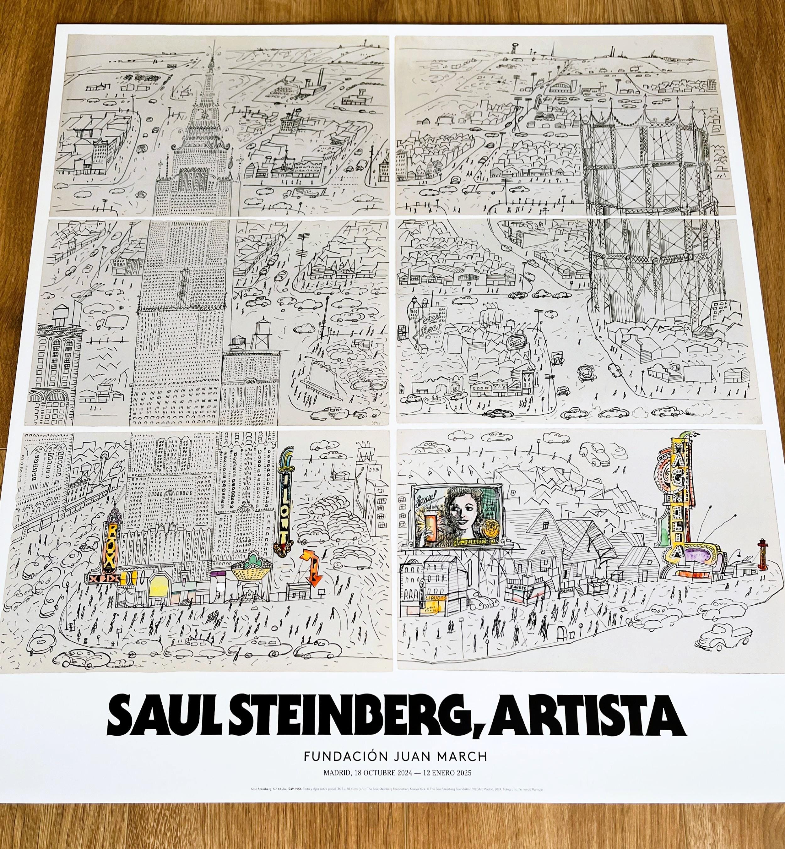 Saul STEINBERG - Original Exhibition Poster - New Yorker - Etsy
