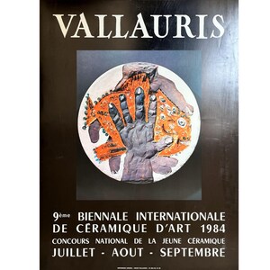 PICASSO at Vallauris - Exhibition Poster, 1984 - Pablo Picasso and ceramics - Wall Decor - Home Decor