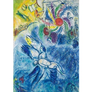 Marc CHAGALL exhibition poster - La Création de l&#39;Homme  - Musée national Marc Chagall, Nice - Modern Art - Wall Decor - Home Decor