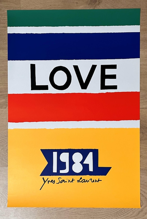 YSL Yves Saint Laurent - Original 1984 LOVE Print - Vintage