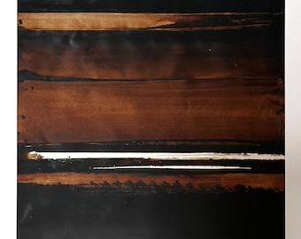 Pierre Soulages exhibition poster, Paris Museum, Modern Art Print