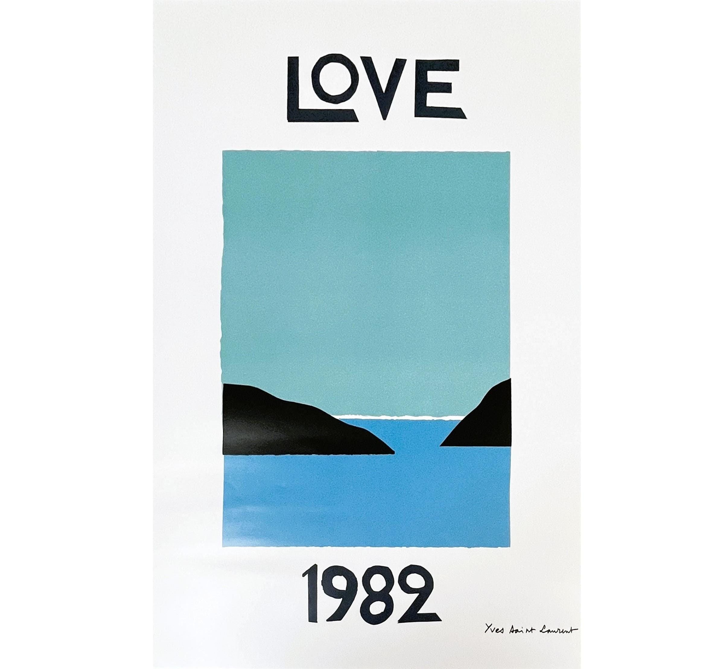 YSL 1982 LOVE Poster by Yves Saint Laurent (c) YSL Foundation - Etsy