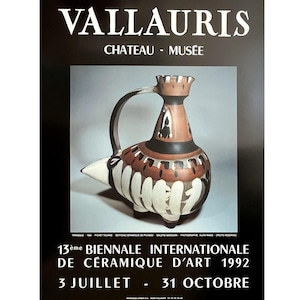 PICASSO at Vallauris - Exhibition Poster, 1992 - Pablo Picasso and ceramics - Wall Decor - Home Decor
