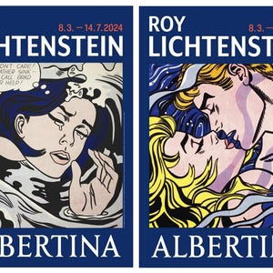 Set di 2: Poster della mostra di Roy LICHTENSTEIN - Grandi dimensioni - Decorazione murale - Decorazione per la casa