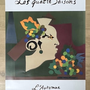 YSL Yves Saint Laurent Poster - Vier Jahreszeiten: Herbst - New Yorker Ausstellung 1983 - Modeikone - YSL Foundation - Wanddekor - Wohndekor