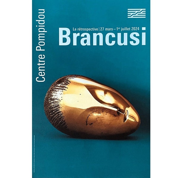 Affiche de l'exposition BRANCUSI 2024 - Musée Pompidou Paris - Modern art, école de Paris