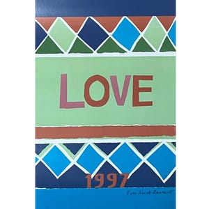YSL Yves Saint Laurent Poster - LOVE 1997 - Mode - Saint Laurent - Ikone - Neujahrs Poster - Wohnkultur - Wanddeko - YSL Foundation