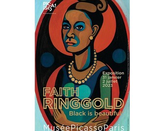 Exhibition poster FAITH RINGGOLD (40x60 cm) Musée Picasso Paris 2023 - Art print