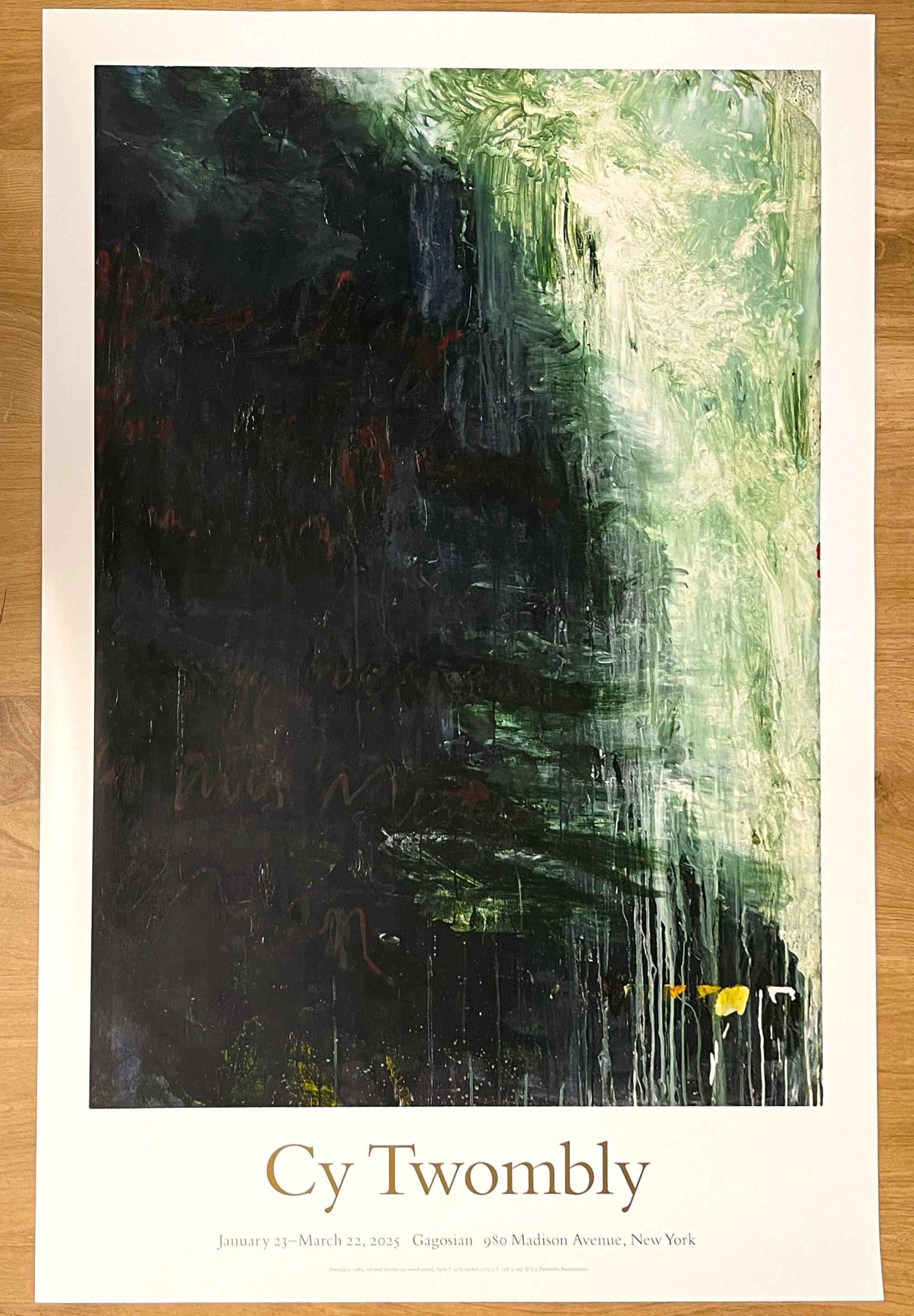Cy TWOMBLY, Original Exhibition Poster - Large Size (61x91.5 Cm