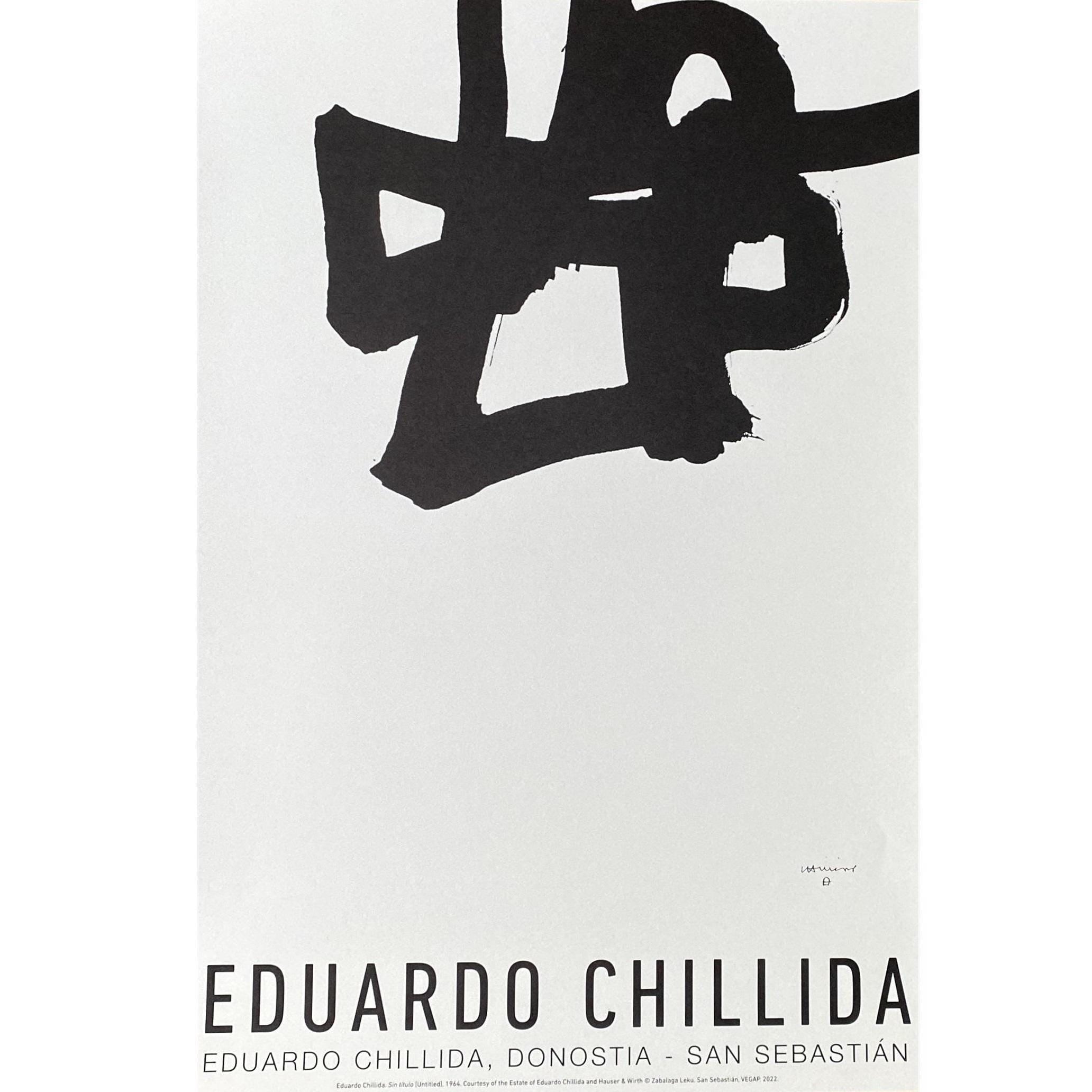 Cartel de la exposición de arte abstracto de Eduardo Chillida