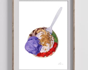 Halo Halo Watercolor Art Print | Asian Food Art