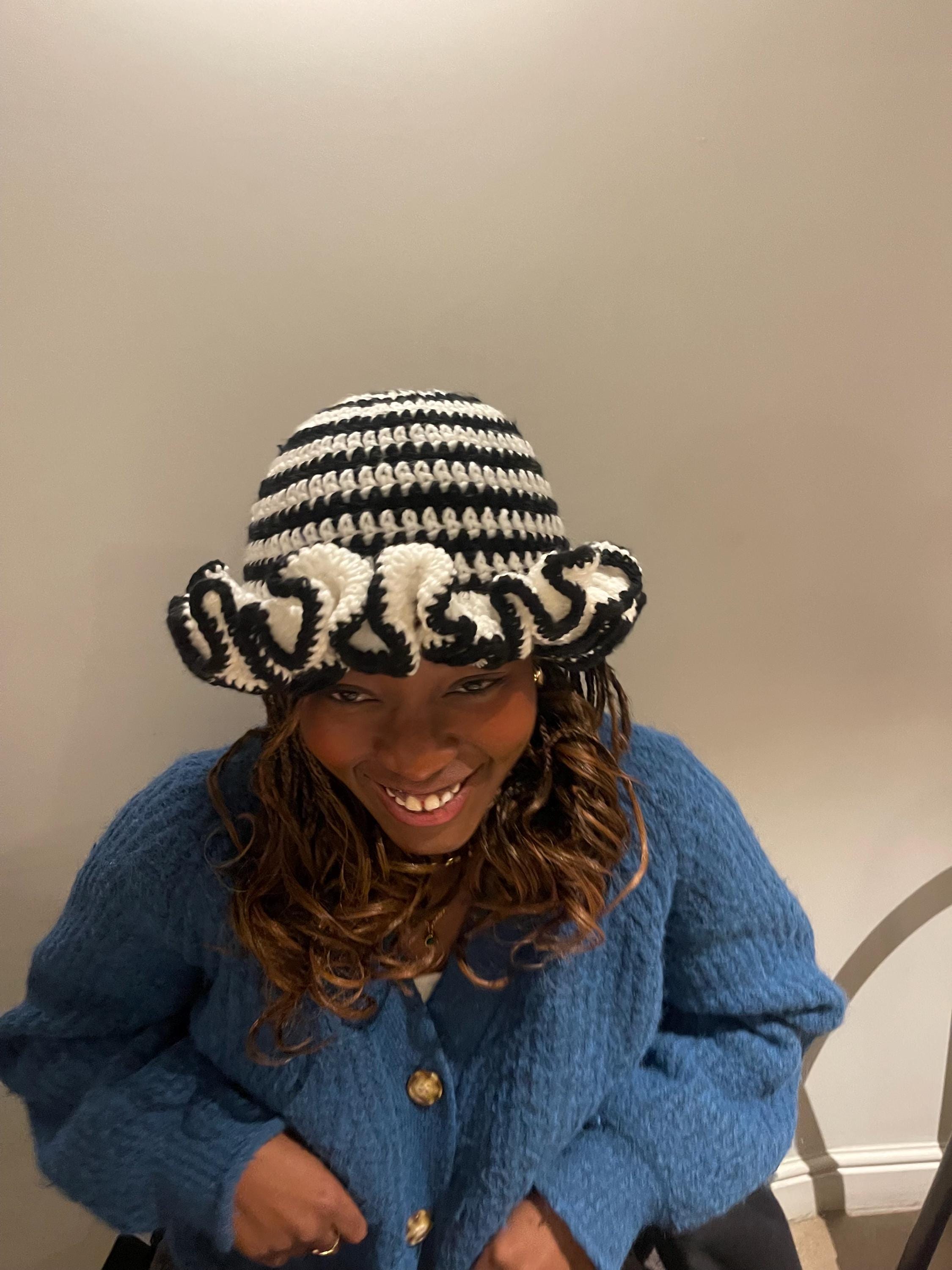 Crochet Ruffle Edge Hat |crochet Ruffled Hat| Summer Hat| Ruffle Hat ...