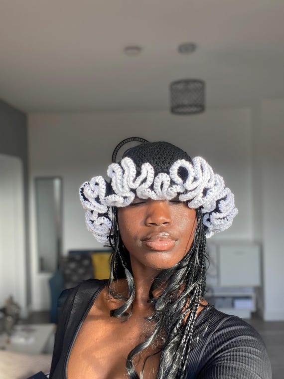 Crochet Ruffle Bucket Hat: Custom Two-tone Summer Hat - Etsy