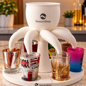 Octopus Shot Dispenser | 8-glas partybarverktyg (3D-utskrivet)