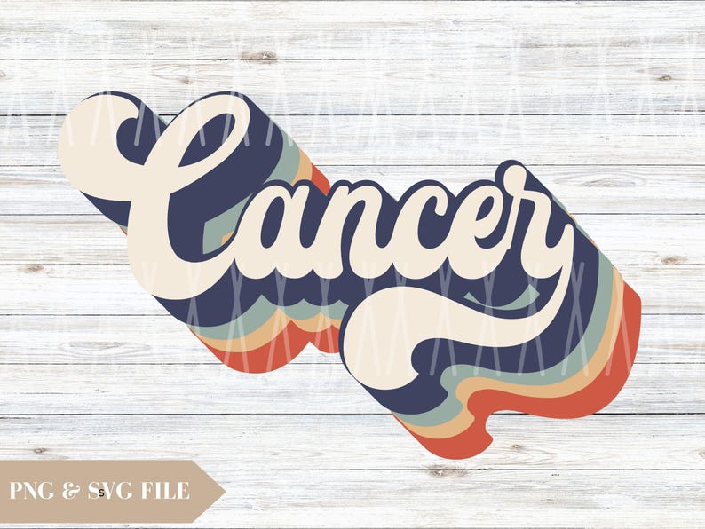 Customizable Cancer Sign Cancer Png, Cancer Svg, Zodiac Png, Retro Zodiac Sign Svg, Svg Files ...