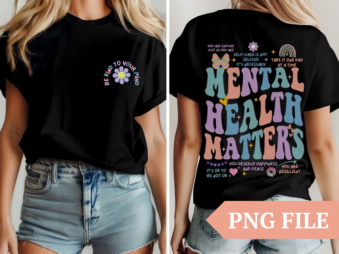 Mental Health Matters PNG, Digital File, Retro Mental Health PNG, Retro ...