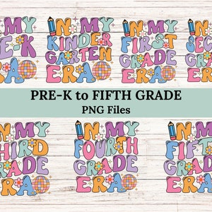 In My Teacher Era Png Bundle, Teacher Era Png, Best Teacher Tshirt Png, Back To School Png, 1st Day Of School, School Class Shirts Png
