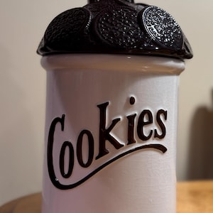 Vintage Himark MunchTime Cookie Jar Made in Japan Oreo-style Lid