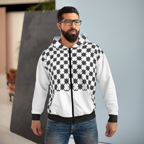 Mens checkered hoodie deals