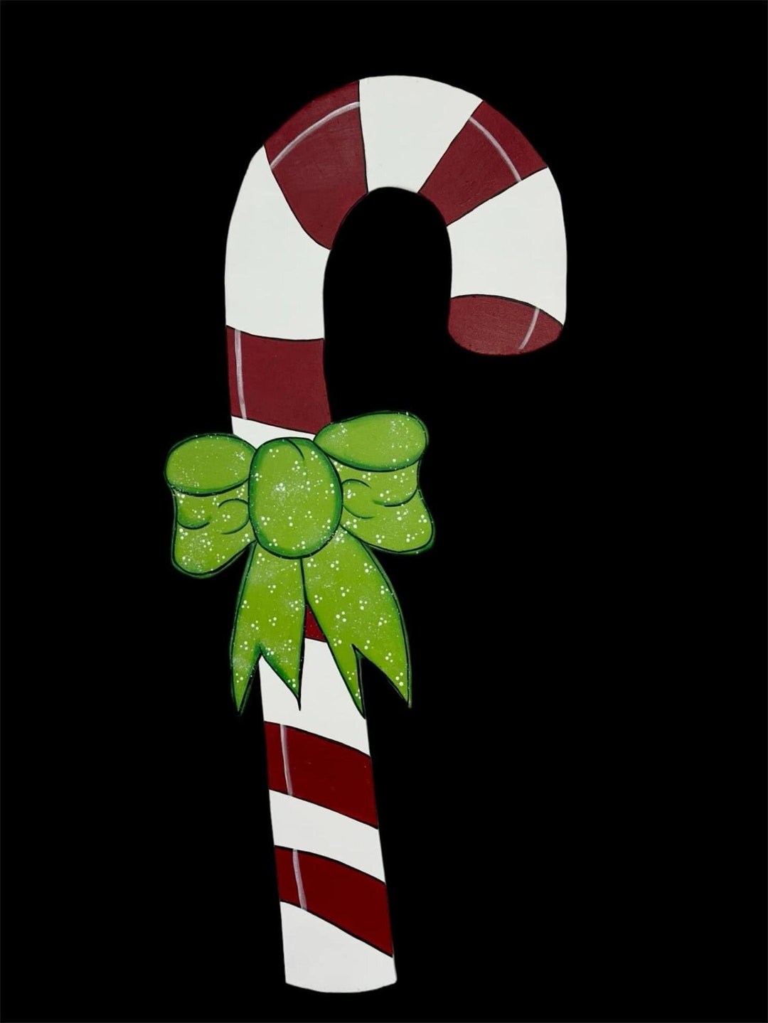 Winter Christmas Big Candy Cane Festive Lawn Decoration Hand Painted ...