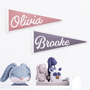 Personalized felt name pennant flag