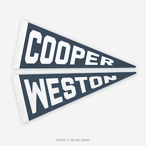 Personalized felt name pennant flag