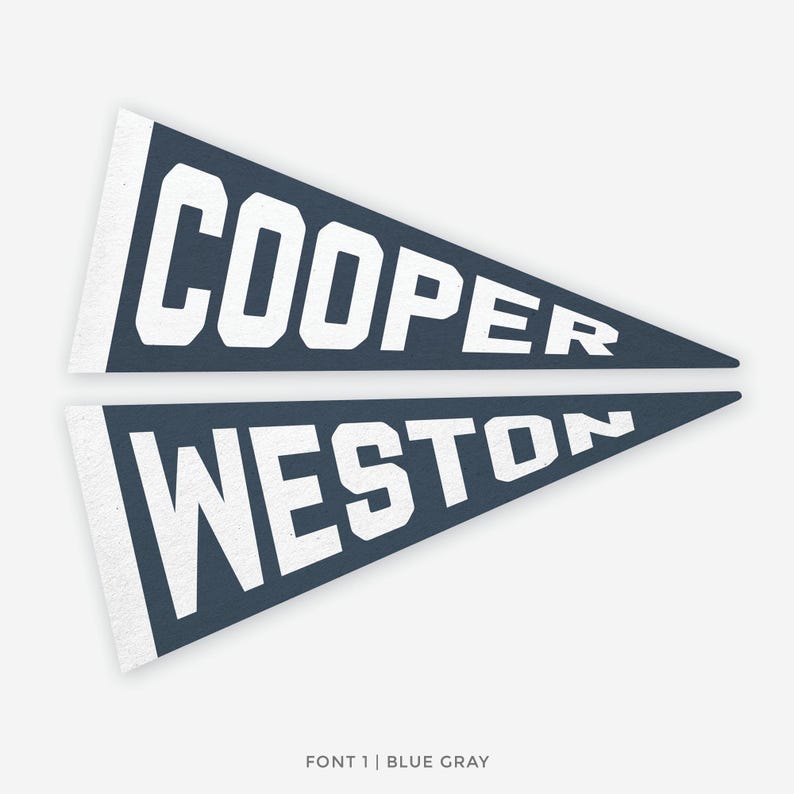 Personalized felt name pennant flag