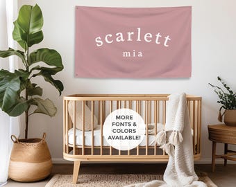 Personalized Name Flag: Custom Nursery Decor, Kids Room Banner