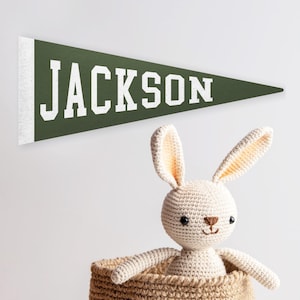 Personalized felt name pennant flag