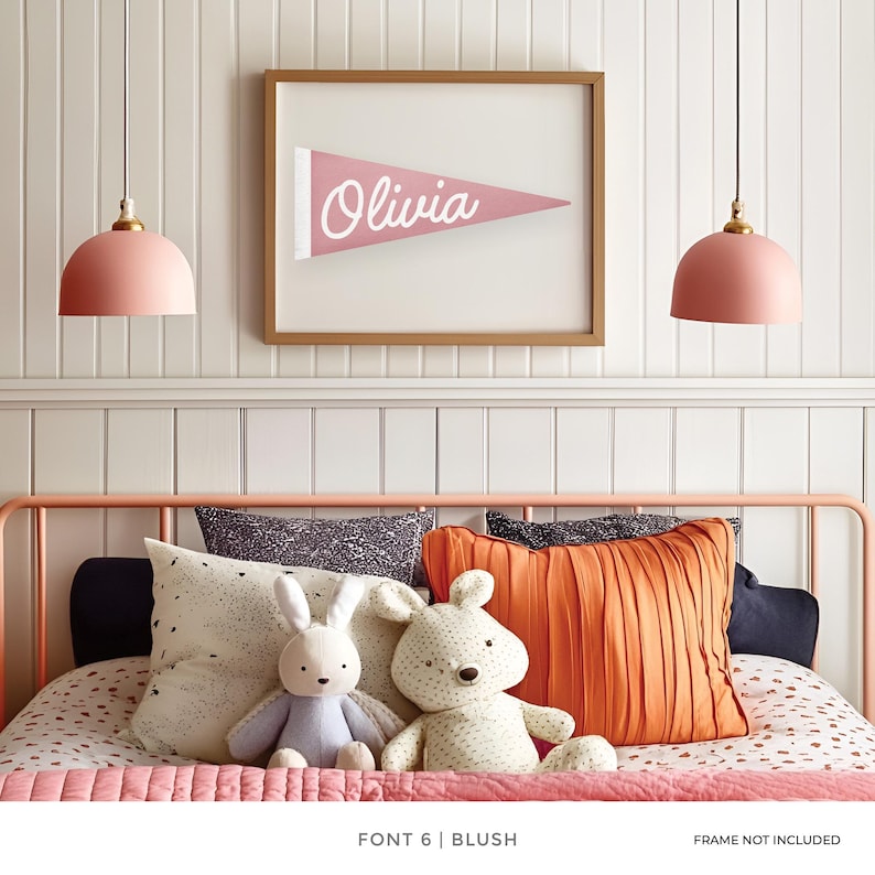Personalized felt name pennant flag