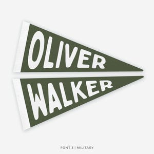 Personalized felt name pennant flag