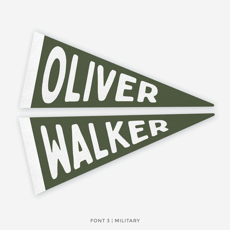 Personalized felt name pennant flag