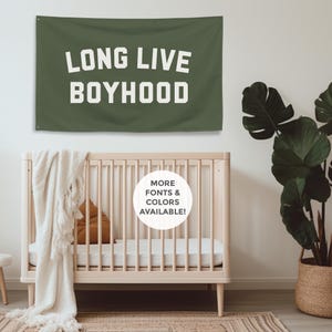 Long Live Boyhood Flag, Sign for boys room, Boys room decor, Long Live Boyhood banner, Kids wall art, Play room sign, Baby Boy Nursery decor