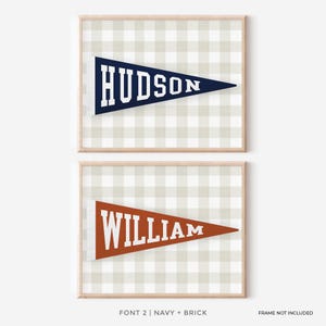 Personalized felt name pennant flag