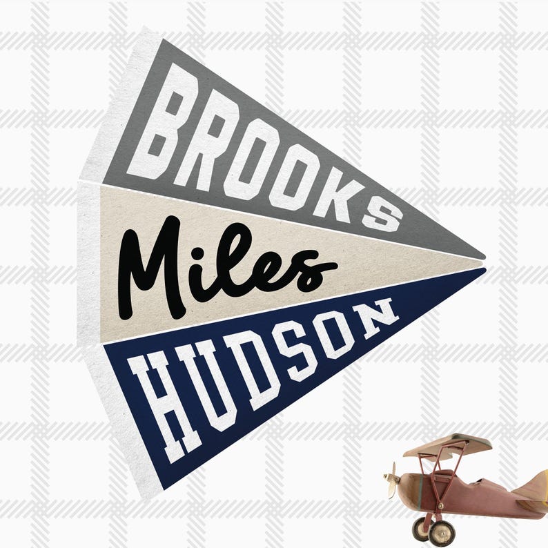 Custom name pennant flag