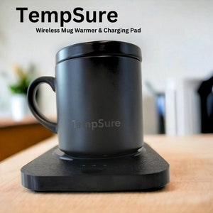 Wireless Mug Warmer and Charging Pad - Phone Charger & Coffee/Tea Warmer Desk Accessory—Perfect Office Gift for Her or Him