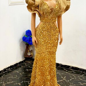 Gold Evening Dress Etsy Singapore