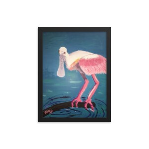 Roseate Spoonbill Pink Bird Framed Art Home Decor Interior Design Service