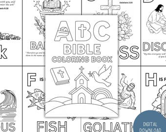 ABC-bijbelkleurboek: christelijke leeractiviteit alfabet (pdf-download)
