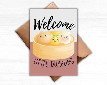 Carte de voeux pour nouveau bébé, petite boulette de bienvenue, jolie carte de baby shower, carte de félicitations grossesse, carte à imprimer maman future rigolote