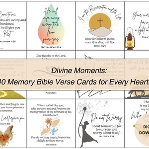 40 Memory Bibel-Verskarten Ermutigende Verse Schriftkarten Bibelstudie Memory Verse druckbare Karten Bibelgedächtnis Sofort-Download PDF