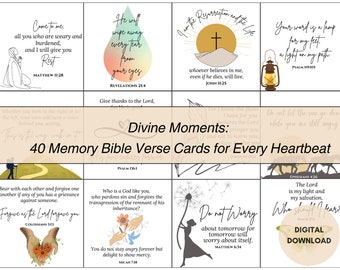 60 Memory Bible Verse Cards Encouraging Verses Scripture Cards Bible ...