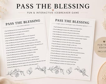 Christian Icebreaker Game, Women's Ministry Party Activity (PDF Download)