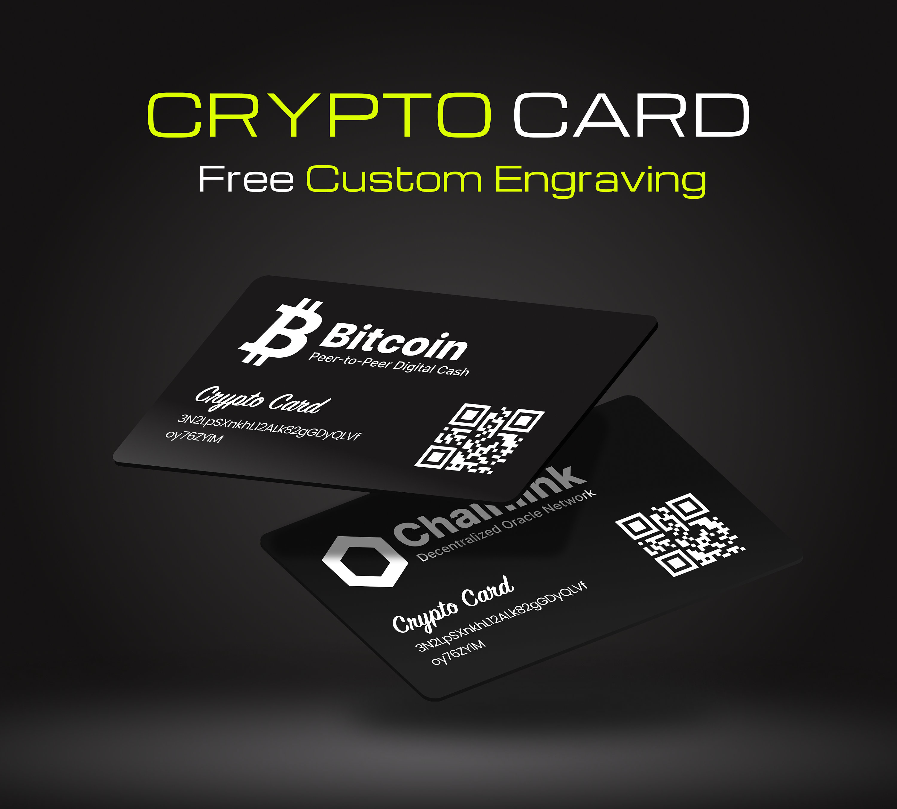 Billeteras Virtuales Bitcoin Wallet Mejores Monederos Virtuales Crypto  Wallet QR Premium Metal Card (All Cryptos!)