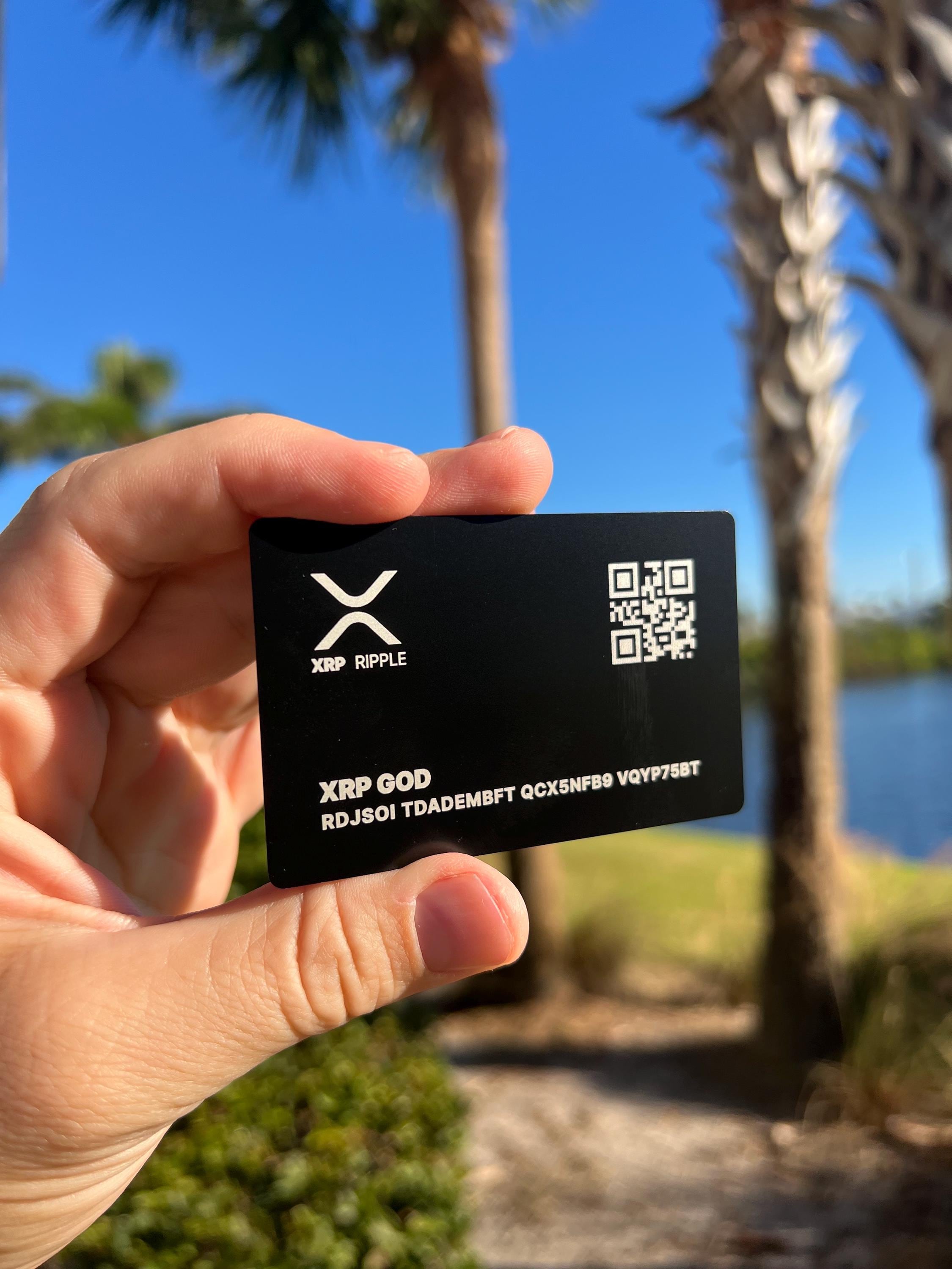 Crypto Wallet Metal Card (all Cryptos!) Accept Crypto in Person (bitcoin,  ETH, XRP, Solana and More) - Etsy