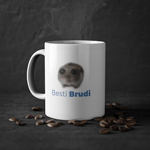 Hamsti Tassi | Bestie Brudi | Regalo per il miglior fratello | Famiglia | Caffè Tè | TikTok Meme Criceto triste | deve avere