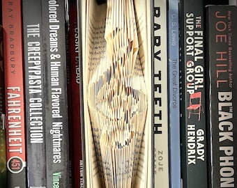 Handcrafted Treble Clef Folded Book Art: Music Lover Gift